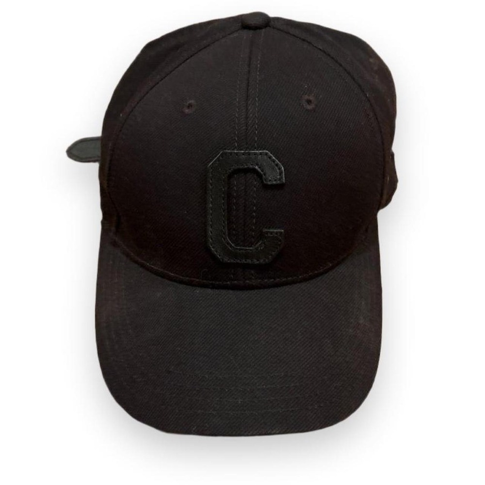 Coach Signature C Strapback Baseball Cap Black Leather Logo Hat F86147